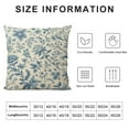 thumbnail image 5 of Creowell  Chinoiserie Bule Flower  Throw Pillow Covers 18 x 18 Inch ,Sateen Breathable Cushion Case on Sofa Couch Soft for Quality Sleep, 5 of 5