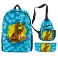 thumbnail image 2 of MNHFKGP Scooby Doo 3D print Oxford Cloth Shoulder Backpack Multi Zipper 3 Pieces Sets PackStudent Bag, 2 of 2