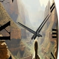 thumbnail image 3 of Designart "Connecting with Nature Through Yoga" Yoga Oversized Wall Clock, 3 of 5