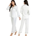 thumbnail image 1 of LONXU Women's Sleepwear Silk Satin Luxury Nightwear Sets XS-XXXL, 1 of 7