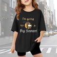 thumbnail image 2 of Fshinging Tops Tees Fot Toddler Girls Casual T Shirts Girl Promoted To Big Sister Going To Be Big Sis Short Sleeve Birth Announcement （3 14years） Kids Workout Clothes, 2 of 7