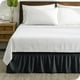 thumbnail image 1 of Faldón de cama ajustable Bare Home con caída de 15 pulgadas tamaño Queen color negro, 1 of 6