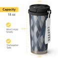 thumbnail image 4 of 18oz Double Drinking Coffee Mug – Vacuum Insulated Stainless Steel Travel Cup with Leakproof Lid, 316 Steel Thermos Tumbler for Hot & Cold Beverages, 4 of 7