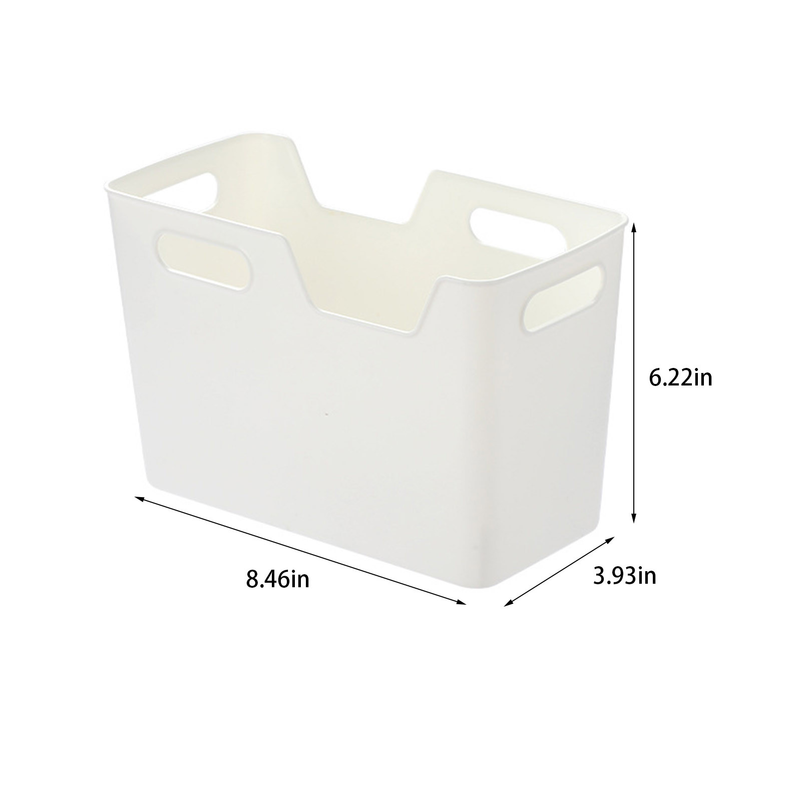 KQJQS White Plastic Storage Bins For Pantry Organization With Four Handles - image 3 of 8