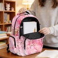 thumbnail image 5 of SEANATIVE Kids School Bag Backpack 17 Inch Large Capacity Bookbag Multi Pockets Lightweight Casual Daypack with Laptop Compartment for Teen Students, Flower Marble Pink Gold, 5 of 7