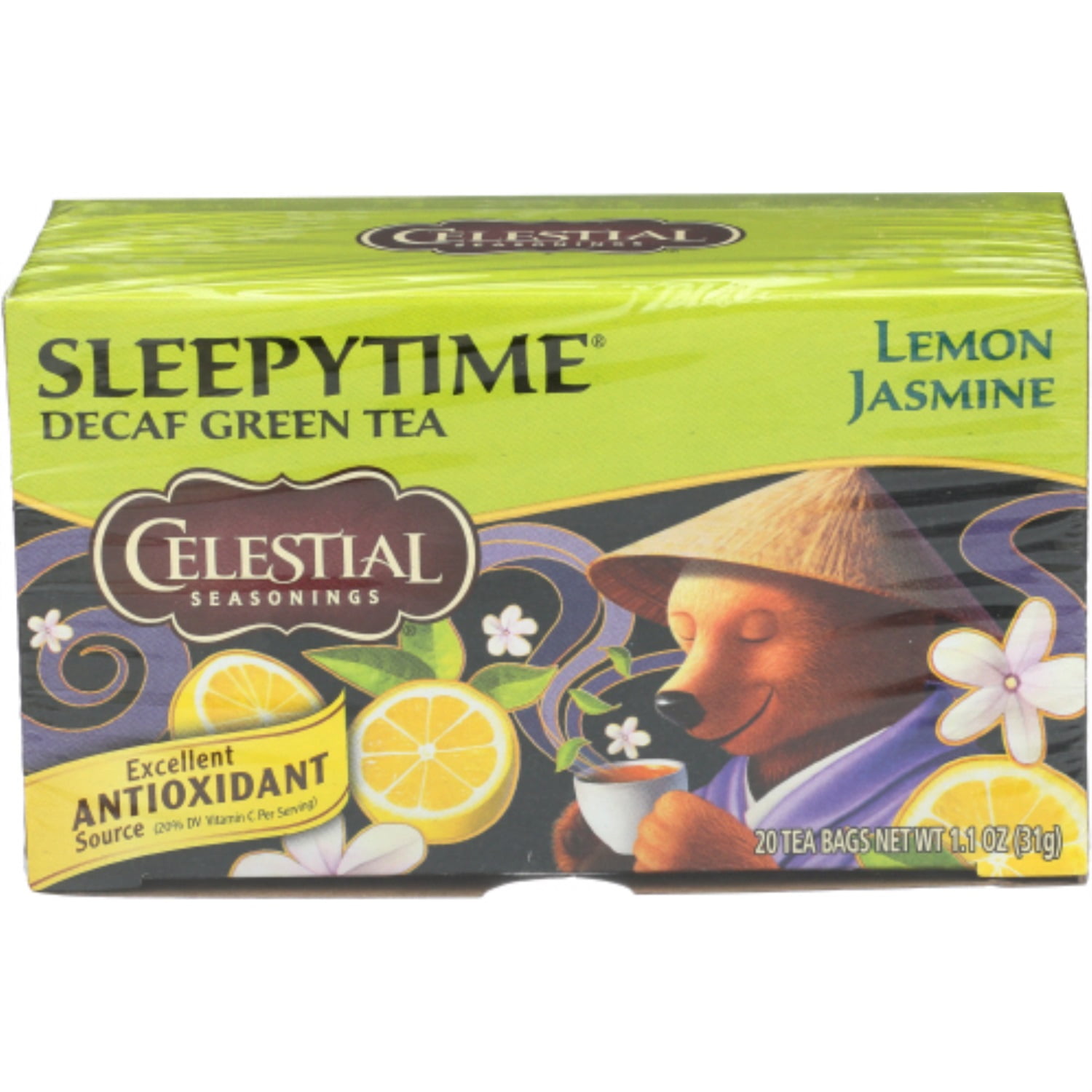 Celestial Seasonings Sleepytime Decaf Lemon Jasmine Green Tea Bags, 20