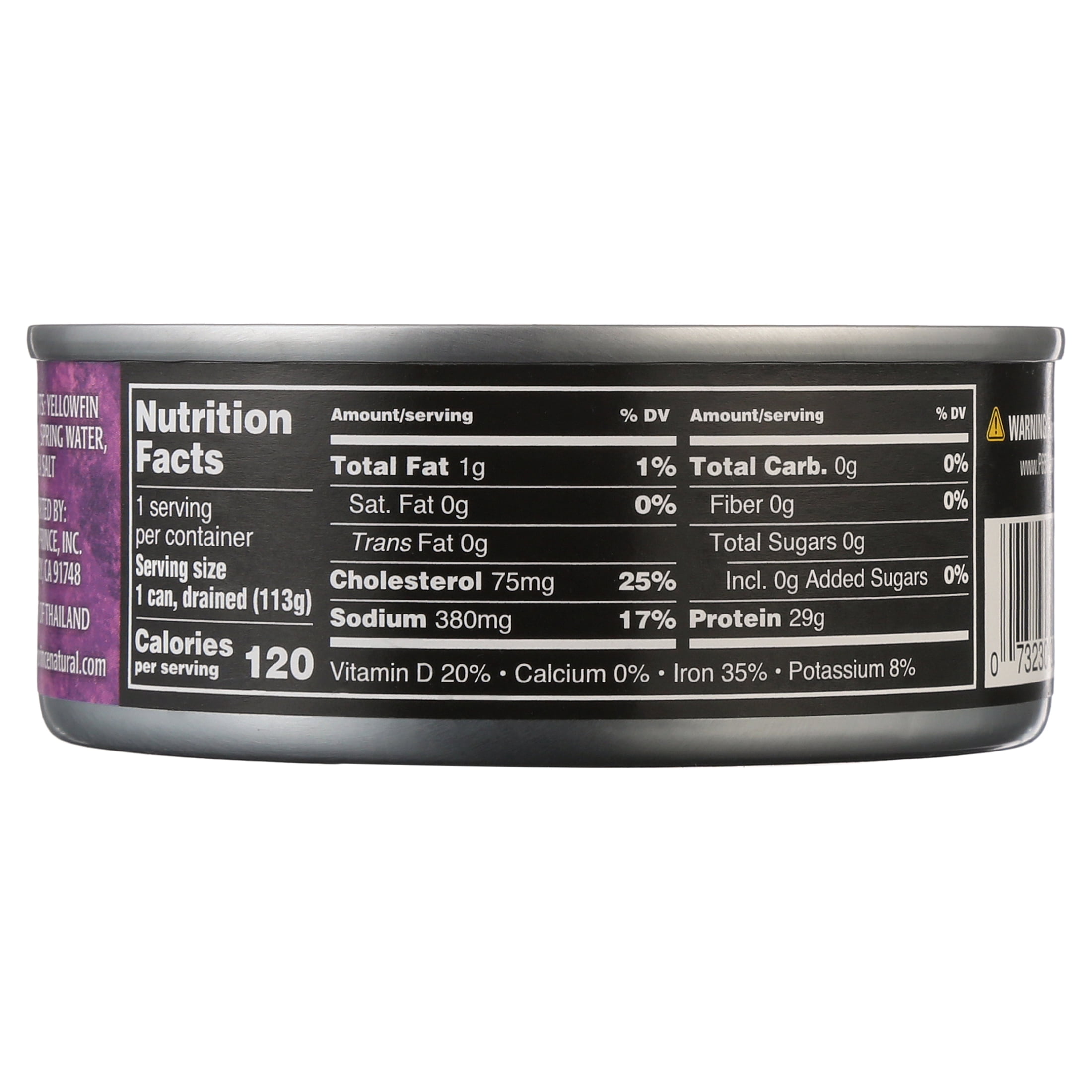 Crown Prince Natural Chunk Light Yellowfin Tuna In Spring Water, 5 oz