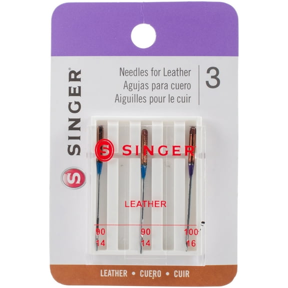 Universal Leather Machine Needles - Sizes 14/90 (2) & 16/100 (1)
