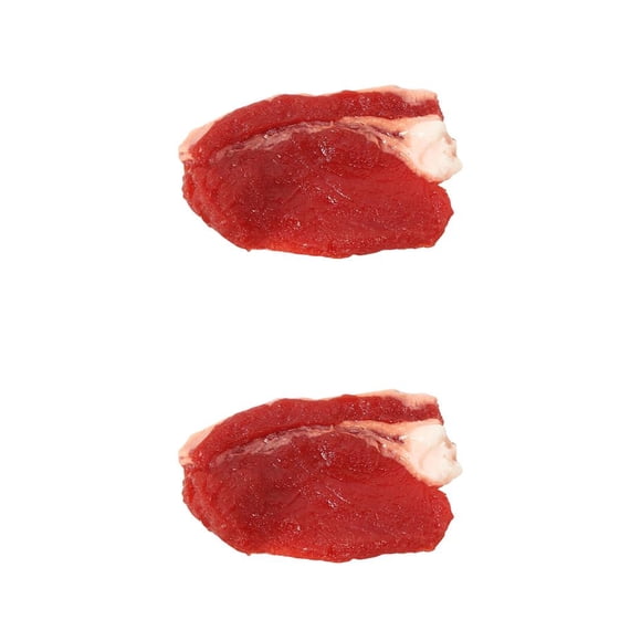 Bewildely Carne de simulación Carne cocida falsa Realista para tiendas de hoteles Pantalla de muestra Simulación de carne de res Cordero de simulación 2piezas