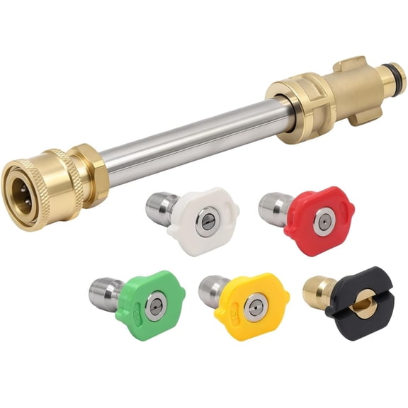 ARCADORA 4000 PSI Pressure Washer Gun Adapter 1/4 Inch Quick Connect 5 Color Coded Nozzles For Sun Joe Machines