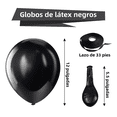 thumbnail image 2 of 100 Globos De 12 Pulgadas Ideal Para Fiestas De Cumpleaños Xtellar negro, 2 of 3