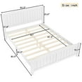 thumbnail image 5 of Bellemave Queen Size Bed Frame, Wood Platform Bed with Headboard and Footboard, Farmhouse Style QueenBed Frame with Support Slats and Strong Structure, No Box Spring Needed-White, 5 of 8