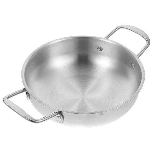 Sartén clásica de acero inoxidable Mini Chef para uso diario - Diámetro interior: 20 cm (plateada)