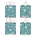 thumbnail image 2 of Balery Teal Mama Llama Porta Pañuelos de Cuero con Estampado – Funda Moderna Cuadrada para Caja de Pañuelos, Dispensador 5x5x5'', 2 of 7
