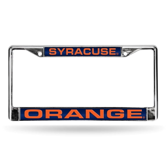Syracuse NCAA Orange Chrome Metal License Plate Frame Holder