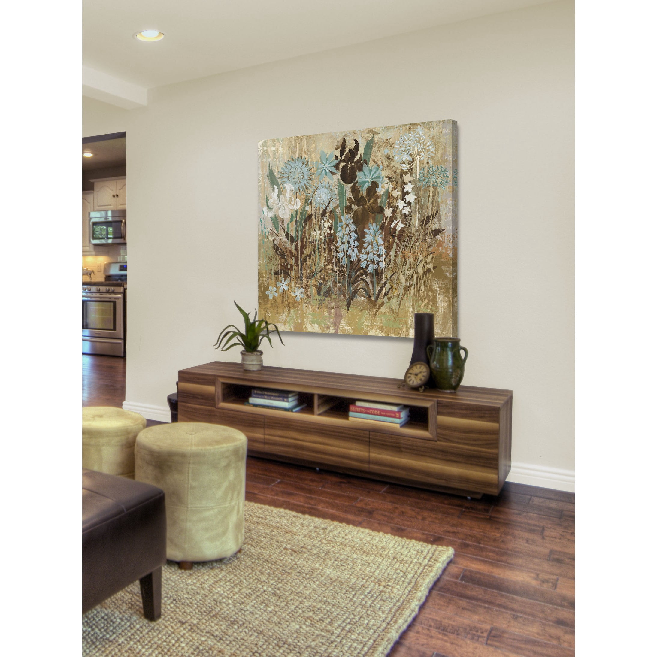 Marmont Hill "Floral Frenzy Blue III" Painting Print on Canvas