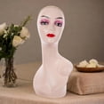 thumbnail image 4 of Support de Mannequin Chauve pour Femme 19 Pouces Professionnel Doux avec Épaule Rose, 4 of 7