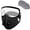 E001- Black, variant on Black Breathable Cycling Face Cover, Cloth Face Mask, Nose Filters for Dust, Reusable Carbon Filter Dust Mask, 1 All-Black Protective Mask + 10 Carbon Activated Filter Pads, Size