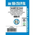 thumbnail image 4 of Vertical Cable CAT6, 550 MHz, UTP, 23AWG, 8C Solid Bare Copper, Plenum, 1000ft, Bulk Ethernet Cable - Made in USA, Blue 166-251/P/BL, 4 of 8