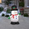 thumbnail image 4 of Gemmy Airblown Snowman with Holiday Top Hat Inflatable, 4 of 4