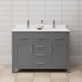 thumbnail image 2 of Wyndham Collection Beckett 48" Wood Double Bathroom Vanity in Gray/Nickel, 2 of 6