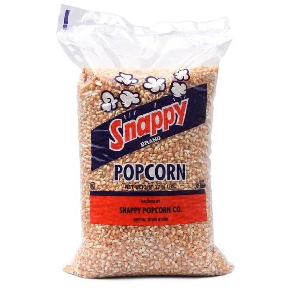 Snappy Yellow Popcorn Kernels for Popping, Non-GMO Whole Grain, 12.5 lb Bulk Bag