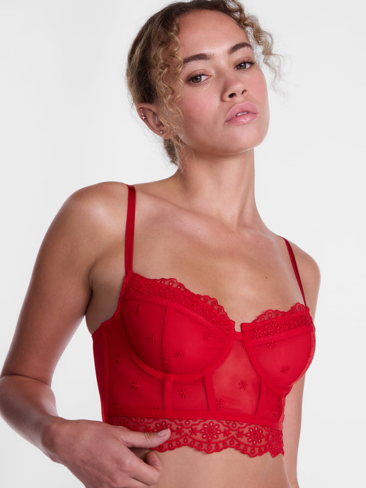 No Boundaries Women's Embroidery Lace Set, Sizes XS-XXXL