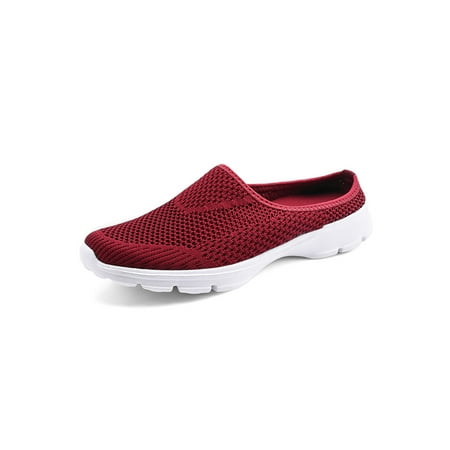 

Eloshman Unisex Comfort Backless Shoes Womens Slip-On Mule Sneaker Mens Garden Clog Breathable House Slippers Walking Beach Shoes