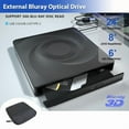 thumbnail image 2 of External Blu-Ray Drive for Laptop PC 11 10 Optical Drives with Storage Bag DVD Burner Player Reader ,Wide Compatibility, 2 of 5
