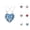 C, variant on Mother Daughter Necklaces Heart Shaped Rhinestone Embellished Pendant Necklace Mother's Day Jewelry Accessories Gift