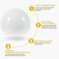 thumbnail image 5 of Eease 2 Pcs Acrylic Lamp Post Globe for Outdoor Garden Light, 5 of 5