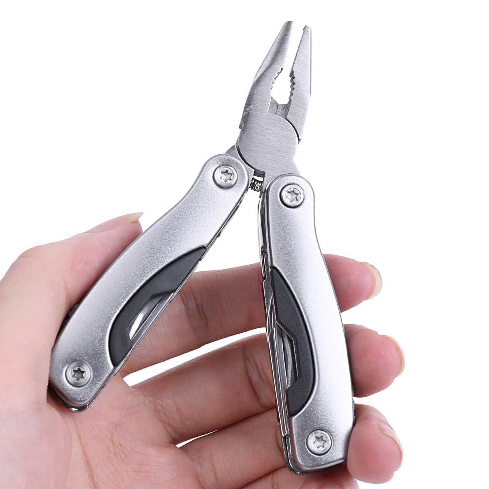 Multifunction Pliers Camping Tool Portable Pocket Multifunctional Tool Multitool Pliers Hunting Knife for Outdoor Hand Tool (Orange)