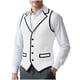 thumbnail image 1 of pstuiky Camisetas sin mangas para hombre, Cárdigan de pana con botones y solapa sin mangas de color liso para hombre Chaleco para hombre l, 1 of 9
