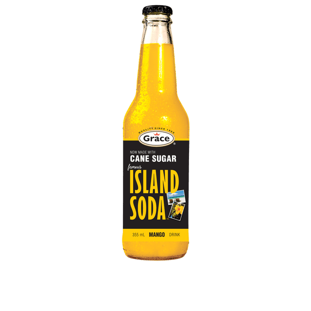 Grace Mango Island Soda, 355ml bottle