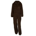thumbnail image 4 of Jxzom  Women's Plush Warm Hood Onesie Pajama Christmas Flannel Hooded One Piece Pajamas Jumpsuit, 4 of 8
