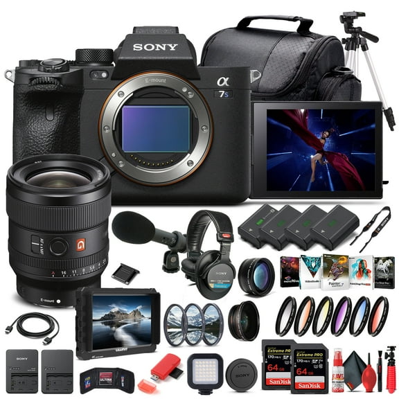 Sony Alpha a7S III Mirrorless Camera W/ Sony FE 24mm Lens - Pro Bundle(International Model)