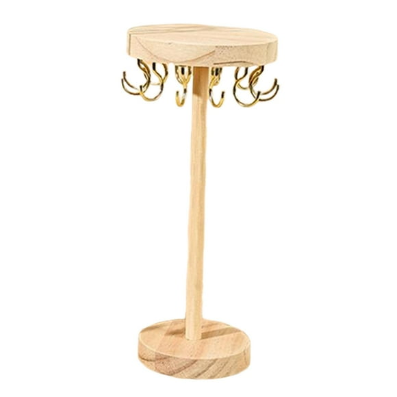 Soporte de madera para joyas, colgador multifunción para colgar colgantes, expositor de joyas 12 gancho