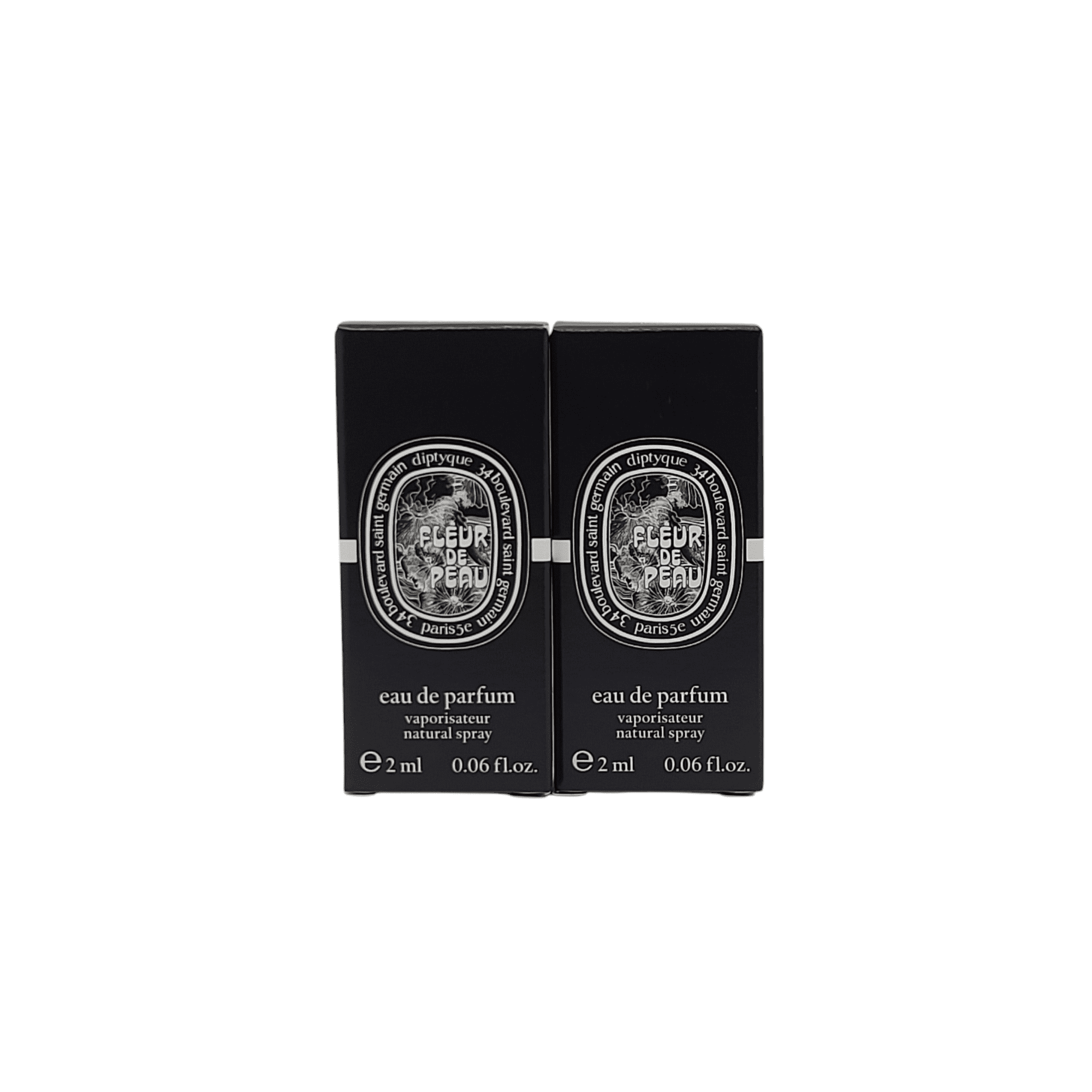 2 Pack Diptyque Fleur De Peau Eau De Parfum 2 ml / 0.06 oz