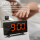 thumbnail image 3 of Reloj despertador para adultos que duermen profundamente, reloj despertador vibratorio con agitador de cama, pantalla grande, luz de despertador, para dormitorio, 3 of 7
