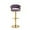 Purple Cushion/Golden Base, variant on UIXE Adjustable Bar Stools Set of 2 Modern High Back Swivel Barstool for Kitchen Counter Square Island, Velvet Purple
