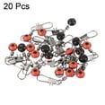 thumbnail image 3 of Uxcell Fishing Line Sinker Slides 44lbs Load Capacity 20 Pack Float Connector Rolling Swivel Red, 3 of 5