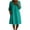 Green, variant on Horkkom Mini Dresses for Women Summer V Neck Long Sleeve Sundresses Solid Color Loose Casual Beach Dresses with Pockets L