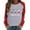 Gray, variant on Women's Patchwork Christmas Red Wine Glass Printed Long Sleeves Round Neck Casual Tee Tops