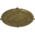 thumbnail image 3 of 30 1/8"OD x 1 1/2"P Attica Acanthus Leaf Ceiling Medallion (Fits Canopies up to 3 1/4"), Hand-Painted Mississippi Mud Crackle, 3 of 6