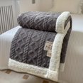 1 piece doublesided plush bed blanket, autumn and winter thickened