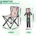 thumbnail image 3 of Outdoor Folding Chair 14.46x14.46x22.83 Inches, Camping Folding Chair Easy to Carry Ideal for Outdoor Picnics Camping Park Fishing Purple Butterfly, 3 of 8