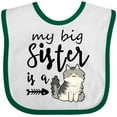 thumbnail image 3 of Inktastic My Big Sister is a Cat Boys or Girls Baby Bib, 3 of 4
