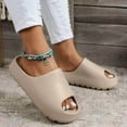 thumbnail image 5 of IUJSOY Cloud Slides for Women Pillow Slippers Chunky Slip on Shoes Quick Drying Bathroom Sandals, 5 of 7