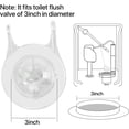 thumbnail image 4 of 2Pcs GA715014-GEG1 Toilet Flapper 3 Inch Clear Rubber Stainless Steel Chain Hook, 4 of 5