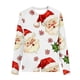 thumbnail image 4 of Conjuntos de blusas y camisas de cuello redondo y manga larga con estampado navideño para niños Camisa de manga larga con cuello redondo y cintura elástica Pantalones largos Conjunto de traje de casa, 4 of 6